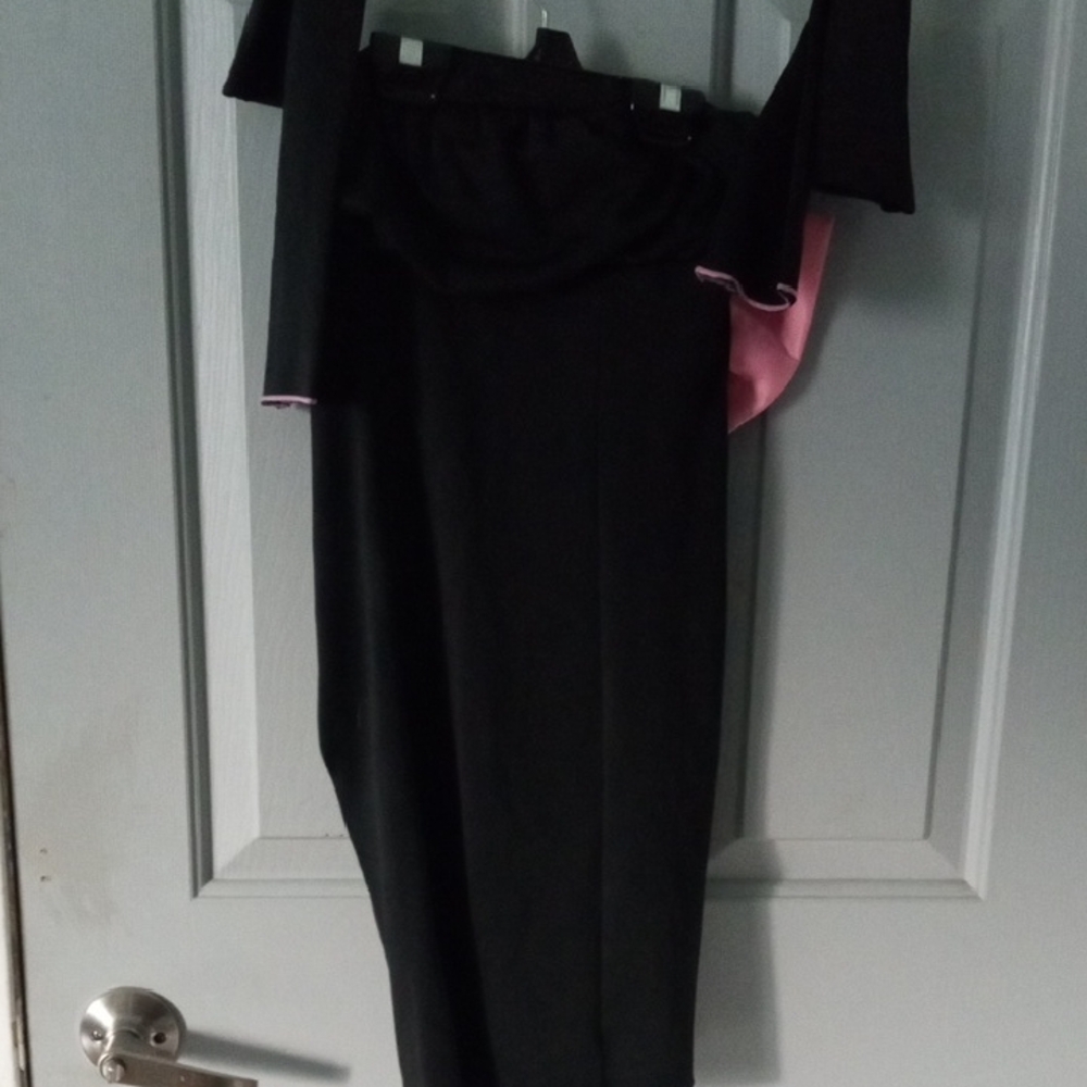 Black Dress with Pink Accent Bow